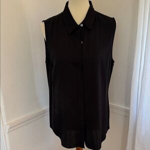 Theory Black Sleeveless Blouse